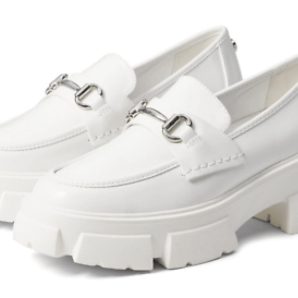 Steve Madden Trifecta Loafers W/Box White New Sz8.5 Women's W/Out Tags Platform